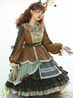 Xiu Man In April Series Retro Pastoral Style Classic Lolita Long Sleeve Dress -MIMY Lolita Shop 1 500x672 743