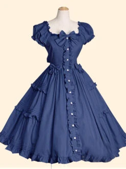 Elegant Short Sleeve Ruffles Classic Lolita Dress -MIMY Lolita Shop 1 500x672 746