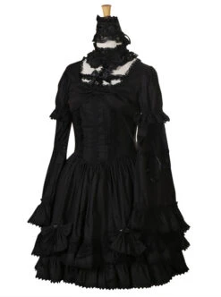 Black Long Sleeves Lace Gothic Lolita Dress -MIMY Lolita Shop 1 500x672 84