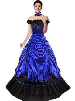 Victorian Aristocratic Gorgeous Blue Gothic Lolita Prom Dress -MIMY Lolita Shop 1 500x672 862