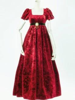 Surface Spell Juliet High Waist Jacquard Lolita Short Sleeve Dress -MIMY Lolita Shop 1 500x672 909