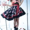 Large Bow High Waist Print Elegant Halter Detachable Belt Irregular Gothic Lolita Sleeveless Dress -MIMY Lolita Shop 1 500x672 92