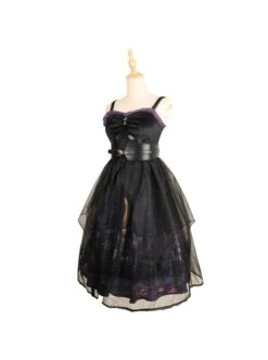 Witch Small Town Series JSK Design 2 Halloween Black Retro Gothic Lolita Sling Dress -MIMY Lolita Shop 10 500x672 25