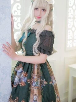 Prophetic Poem Series Multicolor Vintage Cotton Print JSK Classic Lolita Sleeveless Dress -MIMY Lolita Shop 10 500x672 87