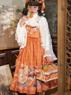 Persimmon Printing JSK Chinese Style Sweet Lolita Short Style Sling Dress -MIMY Lolita Shop 11 500x672 31