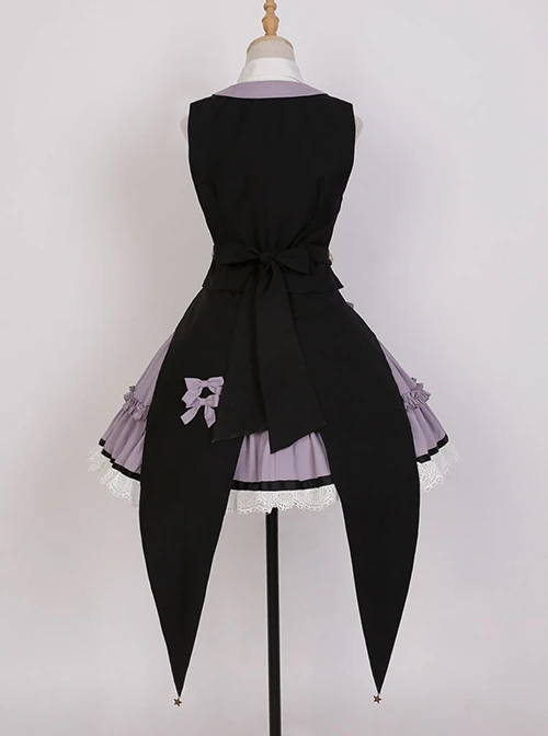 Phantom Thief Magician Series Tuxedo Playing Cards Halloween Playing Song Uniforms Sweet Lolita Vest Necktie Sleeveless Dress Set 11 Phantom Thief Magician Series Tuxedo Playing Cards Halloween Playing Song Uniforms Sweet Lolita Vest Necktie Sleeveless Dress Set - Image 9