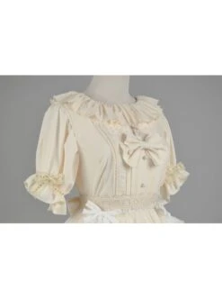 Girl Nelly Series JSK Elegant Cotton Jacquard Pure Color Sweet Lolita Sleeveless Dress -MIMY Lolita Shop 11 500x672 40