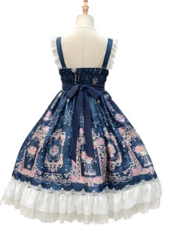 Full-blown Flowers Series Bowknot Chiffon Sweet Lolita Sling Dress -MIMY Lolita Shop 11 500x672 41