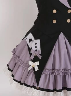 Black-Purple Cute Sweet Handsome Cool Metal Decoration Solitaire Bow-Knot Swallowtail Sleeveless Punk Lolita Dress -MIMY Lolita Shop 11 500x672 64