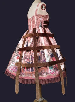 Midnight Magic Series Gothic Style Graphic Print Decoration Personalized Pendant Cloth Strip Lolita Slip Dress -MIMY Lolita Shop 11 500x672 9