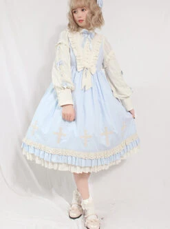 Crucifix Choir Series Sweet Lolita Long Sleeve Dress And Cloak Set -MIMY Lolita Shop 12 500x672 19
