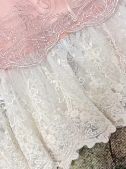 Elegant Sweet Daily Lace Pleats Embroidered Hem Pearls Love Decoration Sweet Lolita Sleeveless Dress -MIMY Lolita Shop 12 500x672 21