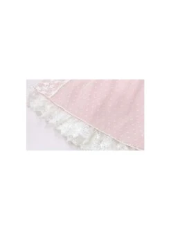 Sugar Dream Series JSK Spring Autumn High Waist Short Sleeve Pink Lace Bow Elegant Sweet Lolita Sling Long Dress And Bib -MIMY Lolita Shop 12 500x672 34