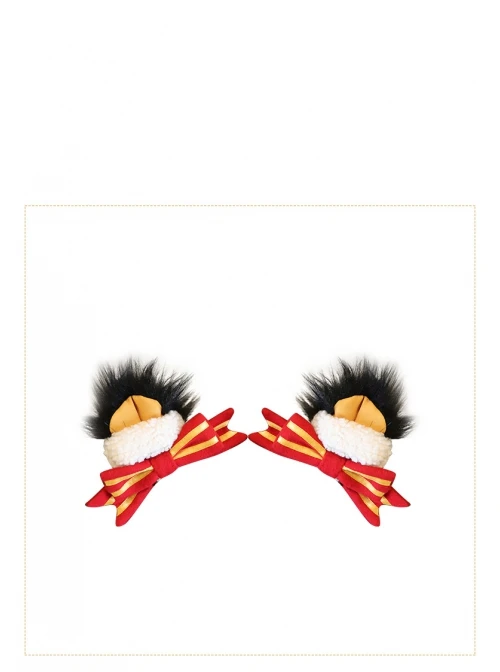 Chinese New Year Style Cute Tigers Printing JSK Sweet Lolita Winter Red Sleeveless Dress Short Coat Set 9 Chinese New Year Style Cute Tigers Printing JSK Sweet Lolita Winter Red Sleeveless Dress Short Coat Set - Image 7