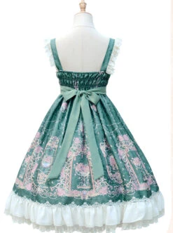 Full-blown Flowers Series Bowknot Chiffon Sweet Lolita Sling Dress -MIMY Lolita Shop 13 500x672 19