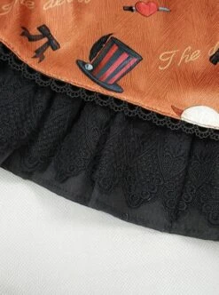 Sweet Cool Girly Halloween Clown Print Spider Web Decoration Lace Gothic Lolita Sleeveless Dress -MIMY Lolita Shop 13 500x672 6