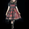 Midnight Magic Series Gothic Style Graphic Print Decoration Personalized Pendant Cloth Strip Lolita Slip Dress