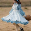 Retro Style Blue Layered Pleated Hem Design Elegant Bow Knots Decoration Long Sleeves Classic Lolita Dress 1 Retro Style Blue Layered Pleated Hem Design Elegant Bow Knots Decoration Long Sleeves Classic Lolita Dress -MIMY Lolita Shop 1684741975 7sb 500x672 1