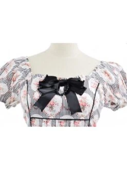 Sweet Charlotte Black Cotton Short Sleeves Womens Lolita Dress -MIMY Lolita Shop 1 273 500x672 1