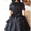 Black Short Sleeves Ruffle Sweet Cotton Lolita Dress