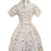 White 100% Cotton Floral Bow Sash Cute Lolita Dress -MIMY Lolita Shop 1 334 500x672 1