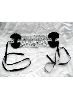 Black And White Short Sleeves Bow Cotton Gothic Lolita Dress -MIMY Lolita Shop 1 375 500x672 1