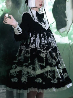 Wolf Detective Series OP Gothic Lolita Long Sleeve Dress 12 Wolf Detective Series OP Gothic Lolita Long Sleeve Dress -MIMY Lolita Shop 2 500x672 120
