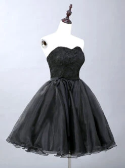 Black Lace Strapless Evening Dress -MIMY Lolita Shop 2 500x672 128