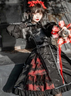 Dimly Light Series JSK Rock Cyberpunk Gothic Lolita Sling Dress 10 Dimly Light Series JSK Rock Cyberpunk Gothic Lolita Sling Dress -MIMY Lolita Shop 2 500x672 153