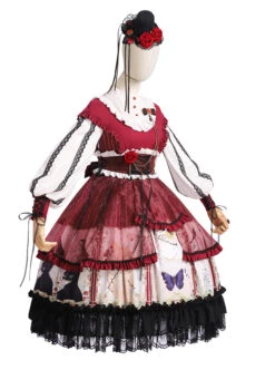 Dark Gold Hymn Series OP Gothic Lolita Long Sleeve Dress Set -MIMY Lolita Shop 2 500x672 159
