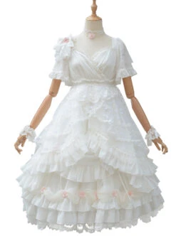 Swan Lake Series Lace Gothic Lolita Short Sleeve Dress -MIMY Lolita Shop 2 500x672 182