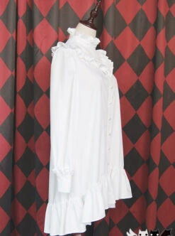 Ruffles Long Sleeves Stand Collar Gothic Lolita Dress -MIMY Lolita Shop 2 500x672 184