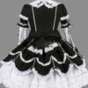 Black Bowknot Ruffles Gothic Lolita Long Sleeves Dress