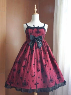 Fashion Sacred Lamp Series High Waist Gothic Lolita Sling Dress -MIMY Lolita Shop 2 500x672 194