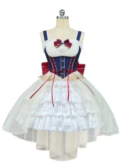 Fairy Tale Overture Series Snow White Princess Fishbone Girdle Large Tail Slim Fit Sweet Lolita Sleeveless Dress JSK -MIMY Lolita Shop 2 500x672 205