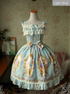 Magic Tea Party Alice Series JSK Printing Sweet Lolita Sling Dress -MIMY Lolita Shop 2 500x672 216