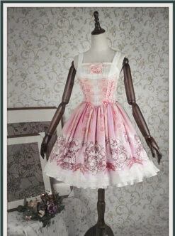 Bunny Alice Printing Chiffon Lolita Sleeveless Dress Version I -MIMY Lolita Shop 2 500x672 224