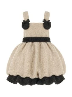 Lamb Ollie Series Apricot Cute Soft Lambswool Stitched Black Bowknot Belt Ruffled Hem Sweet Lolita Sleeveless Dress JSK Set 10 Lamb Ollie Series Apricot Cute Soft Lambswool Stitched Black Bowknot Belt Ruffled Hem Sweet Lolita Sleeveless Dress JSK Set -MIMY Lolita Shop 2 500x672 228