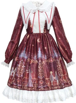Astrology College Series OP Sweet Lolita Long Sleeve Dress -MIMY Lolita Shop 2 500x672 231