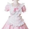 Pink Short Sleeves Lace Ruffles Sweet Lolita Maid Dress -MIMY Lolita Shop 2 500x672 233