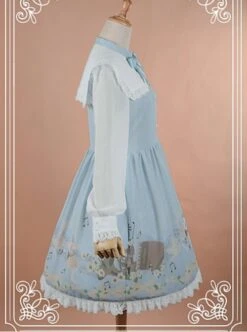 Sweet Square Collar Bow-Knot Decorated OP Dress - Angel Serenade -MIMY Lolita Shop 2 500x672 237