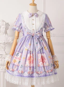 Blueberry Berry Series OP Printing Sweet Lolita Short Sleeve Dress -MIMY Lolita Shop 2 500x672 238