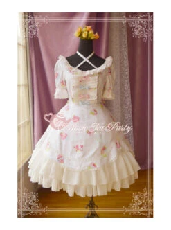 Magic Tea Party Sweet Cake Party Series Cute Printing Short Sleeve Sweet Lolita Dress -MIMY Lolita Shop 2 500x672 250