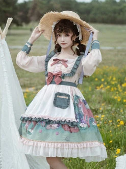 The Small Fawn Series OP Printing Sweet Lolita Long Sleeve Dress -MIMY Lolita Shop 2 500x672 254