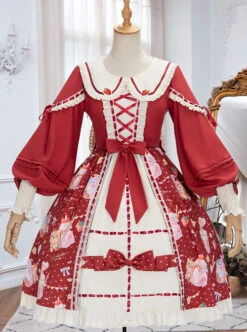 Strawberry Milkshake Series OP Sweet Lolita Long Sleeve Dress -MIMY Lolita Shop 2 500x672 256