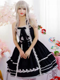 Black Sweet Lolita Hanging Neck Dress -MIMY Lolita Shop 2 500x672 262