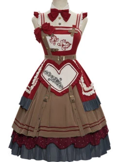 Berry Icing Series JSK Retro Pastoral Sweet Lolita Sling Dress -MIMY Lolita Shop 2 500x672 271