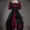 Aria Series Short Sleeve Gothic Lolita Dress 1 Aria Series Short Sleeve Gothic Lolita Dress -MIMY Lolita Shop 2 500x672 30
