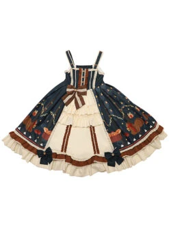 Distance Christmas Series JSK Open Front Cute Printing Retro Pastoral Style Sweet Lolita Sling Dress 18 Distance Christmas Series JSK Open Front Cute Printing Retro Pastoral Style Sweet Lolita Sling Dress -MIMY Lolita Shop 2 500x672 310