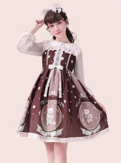 The Little Bear's Adventures Series Sweet Lolita Sling Dress -MIMY Lolita Shop 2 500x672 315